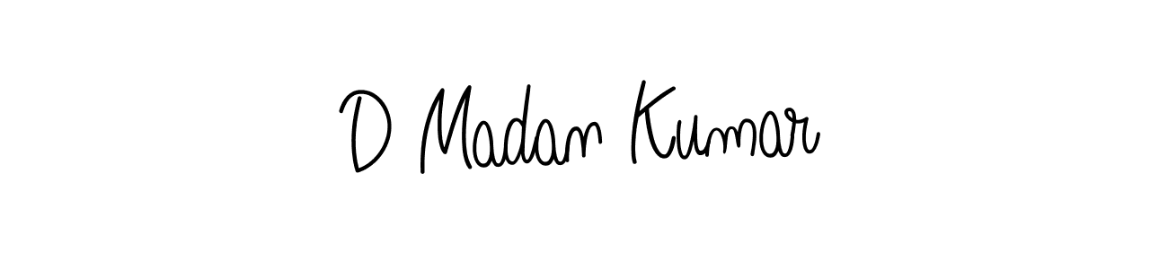 Design your own signature with our free online signature maker. With this signature software, you can create a handwritten (Angelique-Rose-font-FFP) signature for name D Madan Kumar. D Madan Kumar signature style 5 images and pictures png