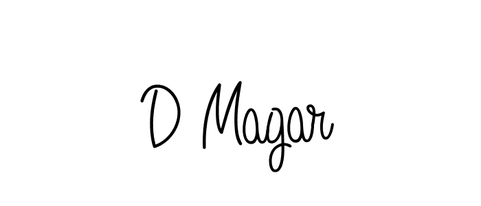 Use a signature maker to create a handwritten signature online. With this signature software, you can design (Angelique-Rose-font-FFP) your own signature for name D Magar. D Magar signature style 5 images and pictures png