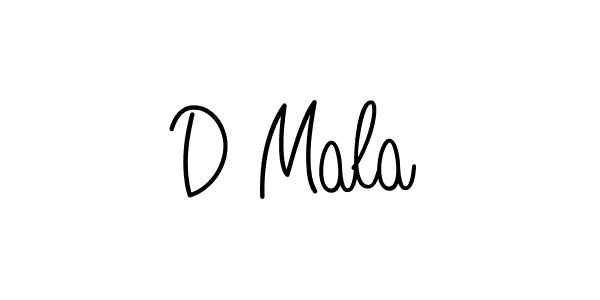 Create a beautiful signature design for name D Mala. With this signature (Angelique-Rose-font-FFP) fonts, you can make a handwritten signature for free. D Mala signature style 5 images and pictures png