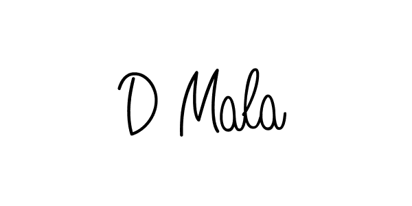 You should practise on your own different ways (Angelique-Rose-font-FFP) to write your name (D Mala) in signature. don't let someone else do it for you. D Mala signature style 5 images and pictures png