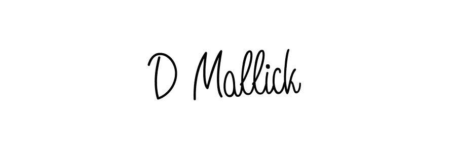 Design your own signature with our free online signature maker. With this signature software, you can create a handwritten (Angelique-Rose-font-FFP) signature for name D Mallick. D Mallick signature style 5 images and pictures png