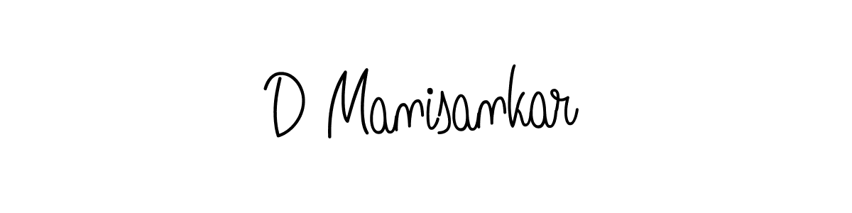 You should practise on your own different ways (Angelique-Rose-font-FFP) to write your name (D Manisankar) in signature. don't let someone else do it for you. D Manisankar signature style 5 images and pictures png