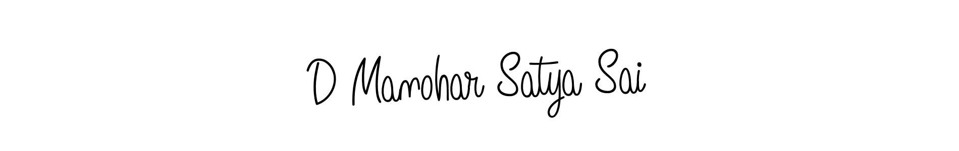 Make a beautiful signature design for name D Manohar Satya Sai. With this signature (Angelique-Rose-font-FFP) style, you can create a handwritten signature for free. D Manohar Satya Sai signature style 5 images and pictures png
