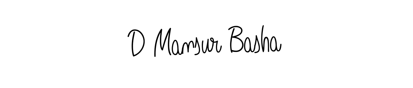 D Mansur Basha stylish signature style. Best Handwritten Sign (Angelique-Rose-font-FFP) for my name. Handwritten Signature Collection Ideas for my name D Mansur Basha. D Mansur Basha signature style 5 images and pictures png