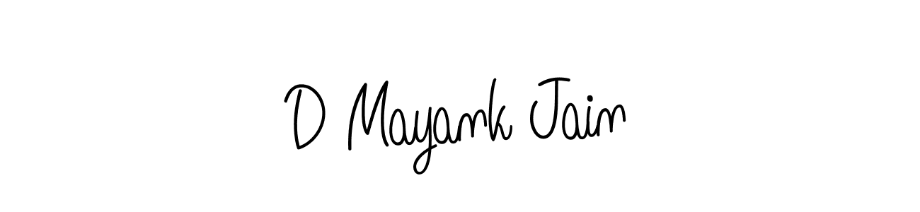 The best way (Angelique-Rose-font-FFP) to make a short signature is to pick only two or three words in your name. The name D Mayank Jain include a total of six letters. For converting this name. D Mayank Jain signature style 5 images and pictures png