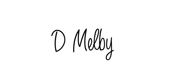 D Melby stylish signature style. Best Handwritten Sign (Angelique-Rose-font-FFP) for my name. Handwritten Signature Collection Ideas for my name D Melby. D Melby signature style 5 images and pictures png