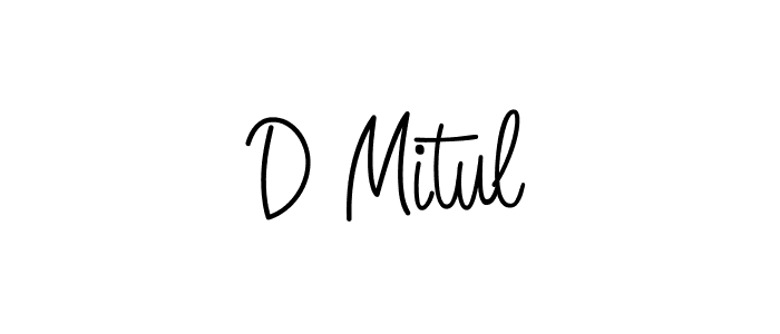 You should practise on your own different ways (Angelique-Rose-font-FFP) to write your name (D Mitul) in signature. don't let someone else do it for you. D Mitul signature style 5 images and pictures png
