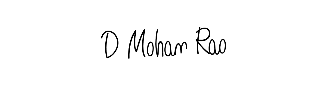 Use a signature maker to create a handwritten signature online. With this signature software, you can design (Angelique-Rose-font-FFP) your own signature for name D Mohan Rao. D Mohan Rao signature style 5 images and pictures png