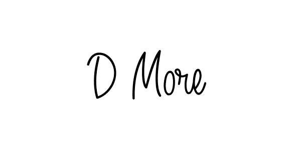 Also we have D More name is the best signature style. Create professional handwritten signature collection using Angelique-Rose-font-FFP autograph style. D More signature style 5 images and pictures png