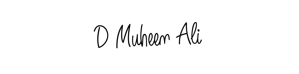 Use a signature maker to create a handwritten signature online. With this signature software, you can design (Angelique-Rose-font-FFP) your own signature for name D Muheen Ali. D Muheen Ali signature style 5 images and pictures png