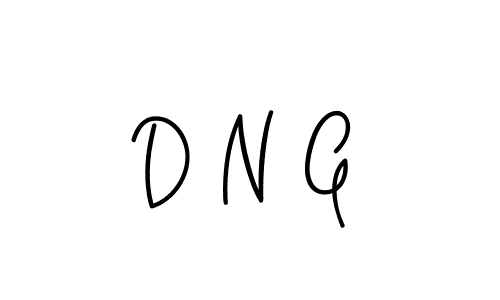 You should practise on your own different ways (Angelique-Rose-font-FFP) to write your name (D N G) in signature. don't let someone else do it for you. D N G signature style 5 images and pictures png
