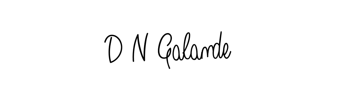 Make a beautiful signature design for name D N Galande. With this signature (Angelique-Rose-font-FFP) style, you can create a handwritten signature for free. D N Galande signature style 5 images and pictures png