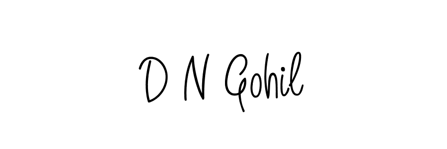 Create a beautiful signature design for name D N Gohil. With this signature (Angelique-Rose-font-FFP) fonts, you can make a handwritten signature for free. D N Gohil signature style 5 images and pictures png