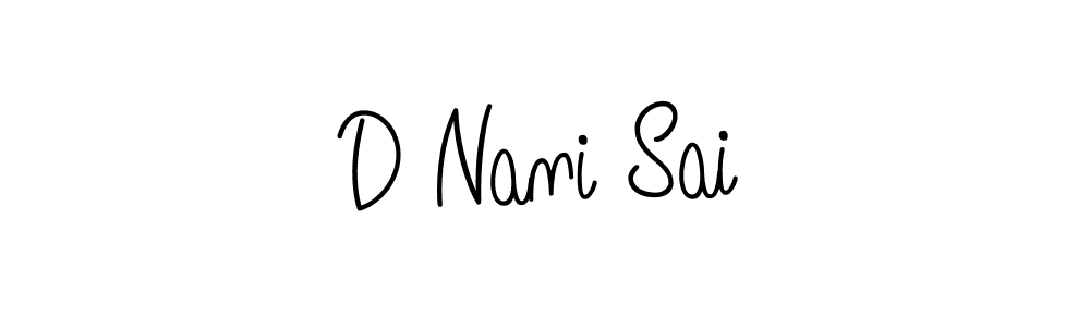 Design your own signature with our free online signature maker. With this signature software, you can create a handwritten (Angelique-Rose-font-FFP) signature for name D Nani Sai. D Nani Sai signature style 5 images and pictures png