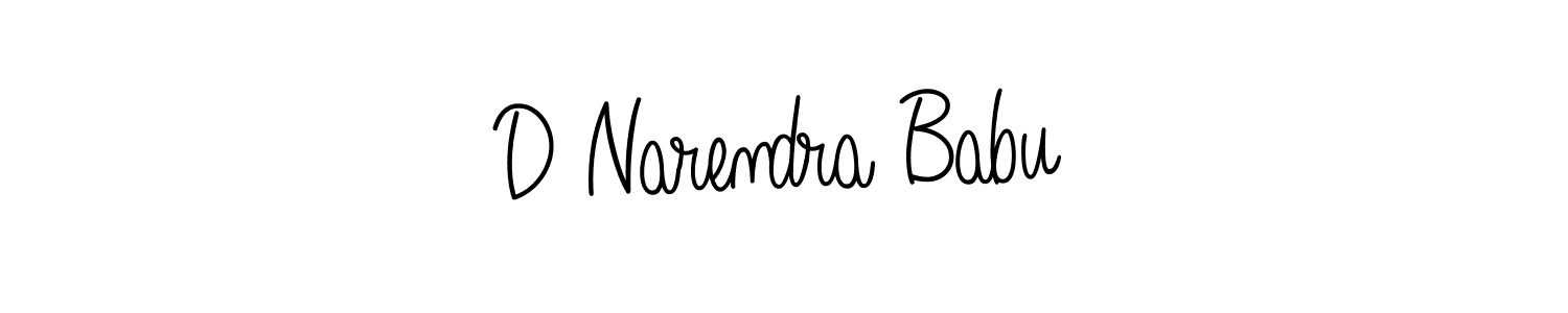 Use a signature maker to create a handwritten signature online. With this signature software, you can design (Angelique-Rose-font-FFP) your own signature for name D Narendra Babu. D Narendra Babu signature style 5 images and pictures png