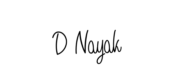 Use a signature maker to create a handwritten signature online. With this signature software, you can design (Angelique-Rose-font-FFP) your own signature for name D Nayak. D Nayak signature style 5 images and pictures png