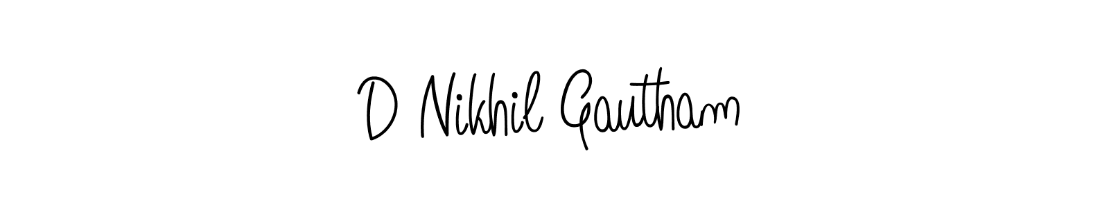 D Nikhil Gautham stylish signature style. Best Handwritten Sign (Angelique-Rose-font-FFP) for my name. Handwritten Signature Collection Ideas for my name D Nikhil Gautham. D Nikhil Gautham signature style 5 images and pictures png