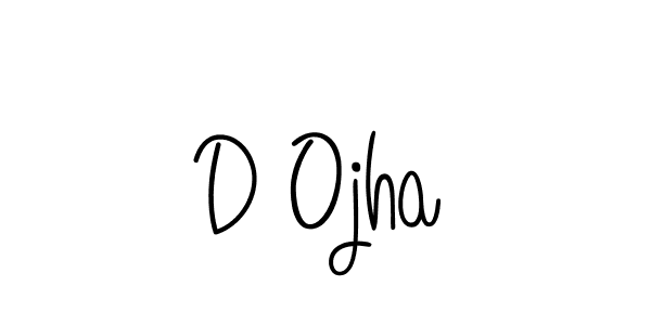 Use a signature maker to create a handwritten signature online. With this signature software, you can design (Angelique-Rose-font-FFP) your own signature for name D Ojha. D Ojha signature style 5 images and pictures png