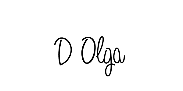 D Olga stylish signature style. Best Handwritten Sign (Angelique-Rose-font-FFP) for my name. Handwritten Signature Collection Ideas for my name D Olga. D Olga signature style 5 images and pictures png