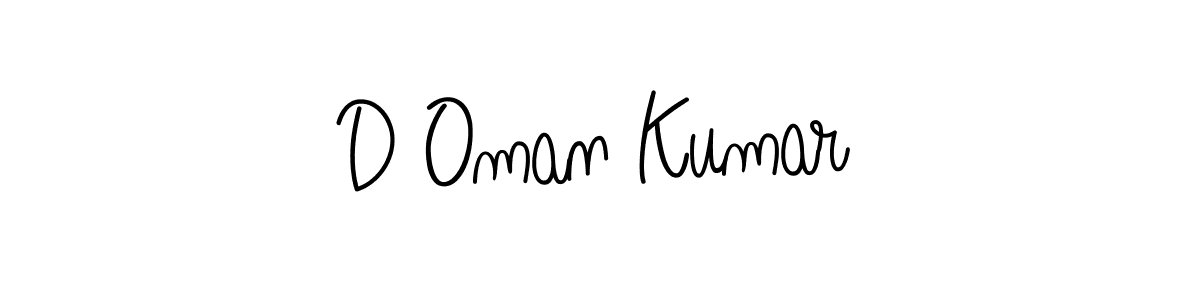 The best way (Angelique-Rose-font-FFP) to make a short signature is to pick only two or three words in your name. The name D Oman Kumar include a total of six letters. For converting this name. D Oman Kumar signature style 5 images and pictures png