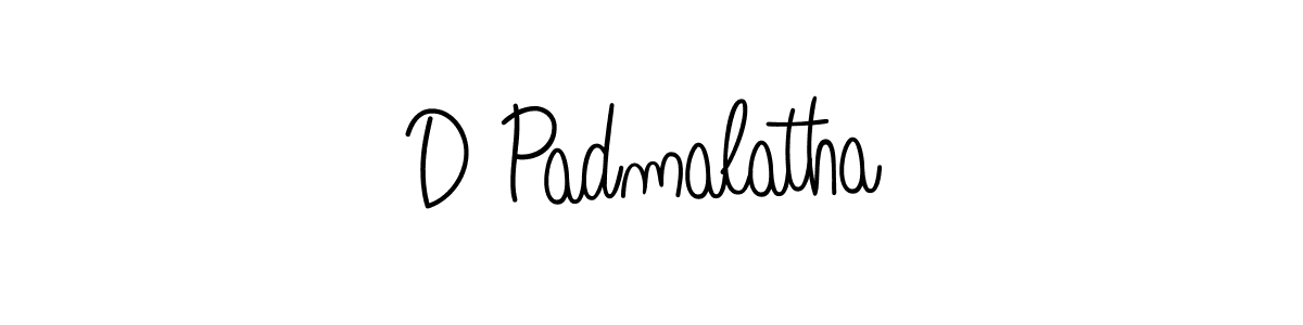 How to make D Padmalatha signature? Angelique-Rose-font-FFP is a professional autograph style. Create handwritten signature for D Padmalatha name. D Padmalatha signature style 5 images and pictures png