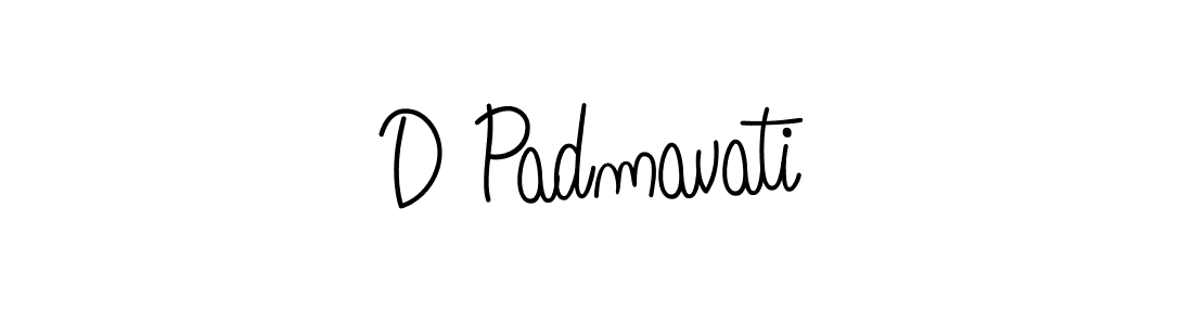 Make a beautiful signature design for name D Padmavati. With this signature (Angelique-Rose-font-FFP) style, you can create a handwritten signature for free. D Padmavati signature style 5 images and pictures png