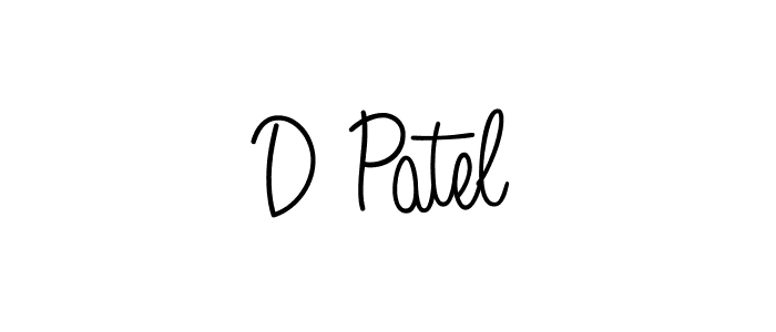 D Patel stylish signature style. Best Handwritten Sign (Angelique-Rose-font-FFP) for my name. Handwritten Signature Collection Ideas for my name D Patel. D Patel signature style 5 images and pictures png