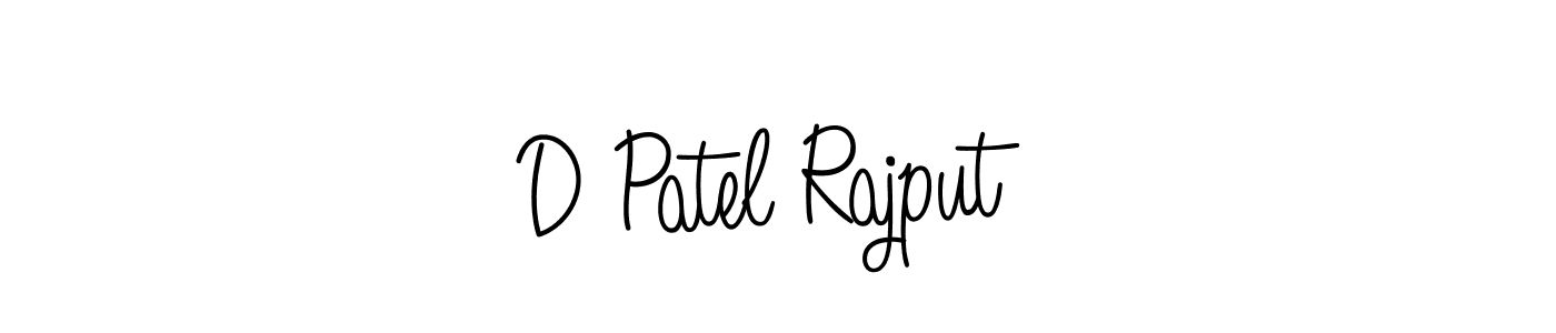 The best way (Angelique-Rose-font-FFP) to make a short signature is to pick only two or three words in your name. The name D Patel Rajput include a total of six letters. For converting this name. D Patel Rajput signature style 5 images and pictures png