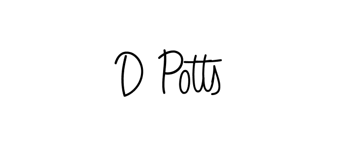 The best way (Angelique-Rose-font-FFP) to make a short signature is to pick only two or three words in your name. The name D Potts include a total of six letters. For converting this name. D Potts signature style 5 images and pictures png