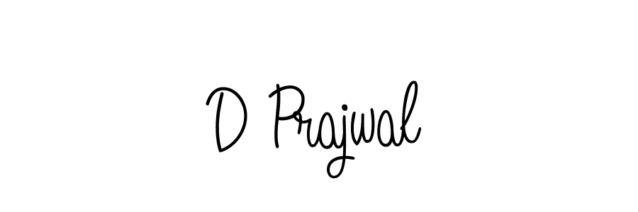 Create a beautiful signature design for name D Prajwal. With this signature (Angelique-Rose-font-FFP) fonts, you can make a handwritten signature for free. D Prajwal signature style 5 images and pictures png