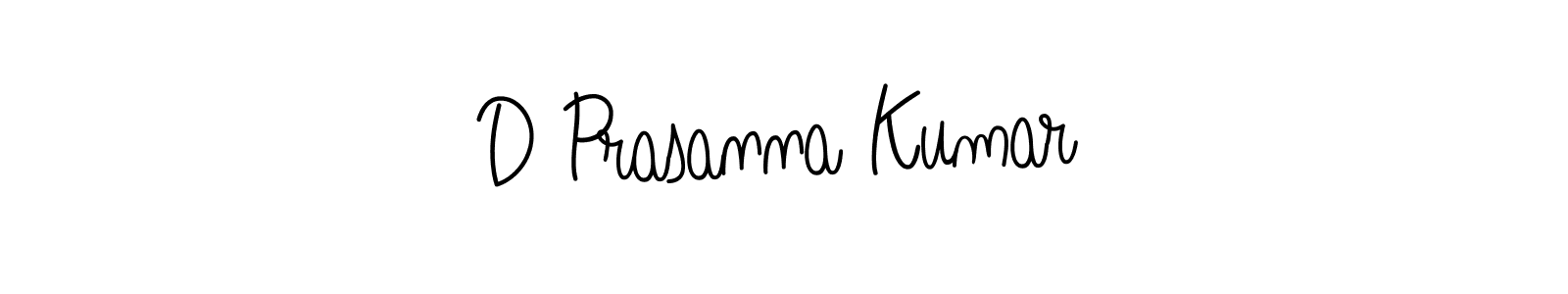 Design your own signature with our free online signature maker. With this signature software, you can create a handwritten (Angelique-Rose-font-FFP) signature for name D Prasanna Kumar. D Prasanna Kumar signature style 5 images and pictures png