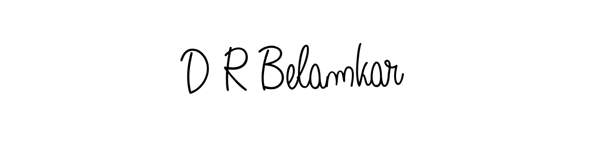 You should practise on your own different ways (Angelique-Rose-font-FFP) to write your name (D R Belamkar) in signature. don't let someone else do it for you. D R Belamkar signature style 5 images and pictures png