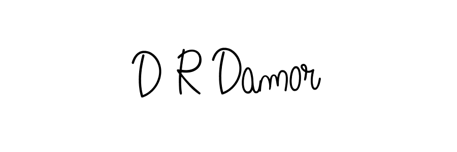 D R Damor stylish signature style. Best Handwritten Sign (Angelique-Rose-font-FFP) for my name. Handwritten Signature Collection Ideas for my name D R Damor. D R Damor signature style 5 images and pictures png