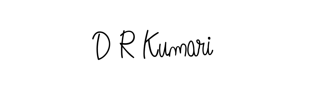 You should practise on your own different ways (Angelique-Rose-font-FFP) to write your name (D R Kumari) in signature. don't let someone else do it for you. D R Kumari signature style 5 images and pictures png