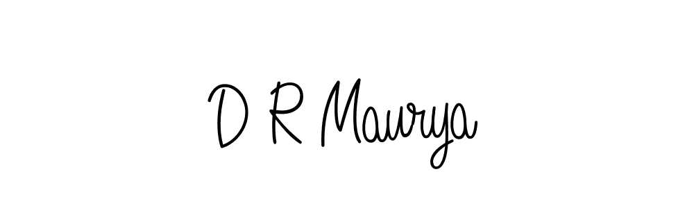 Design your own signature with our free online signature maker. With this signature software, you can create a handwritten (Angelique-Rose-font-FFP) signature for name D R Maurya. D R Maurya signature style 5 images and pictures png