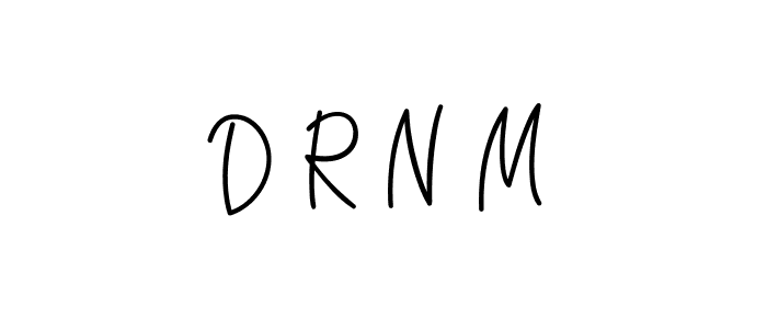 Create a beautiful signature design for name D R N M. With this signature (Angelique-Rose-font-FFP) fonts, you can make a handwritten signature for free. D R N M signature style 5 images and pictures png