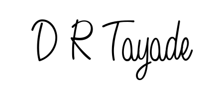 Create a beautiful signature design for name D R Tayade. With this signature (Angelique-Rose-font-FFP) fonts, you can make a handwritten signature for free. D R Tayade signature style 5 images and pictures png