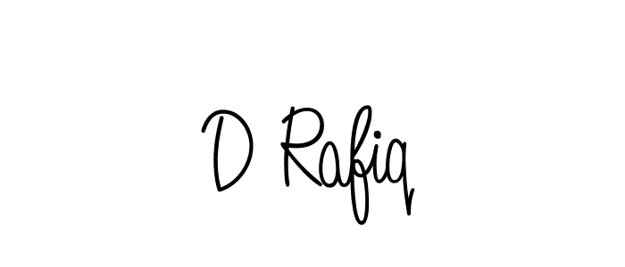 Also we have D Rafiq name is the best signature style. Create professional handwritten signature collection using Angelique-Rose-font-FFP autograph style. D Rafiq signature style 5 images and pictures png