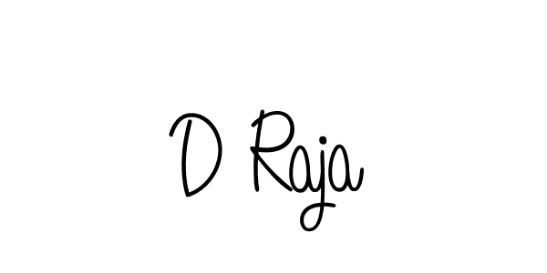 Create a beautiful signature design for name D Raja. With this signature (Angelique-Rose-font-FFP) fonts, you can make a handwritten signature for free. D Raja signature style 5 images and pictures png