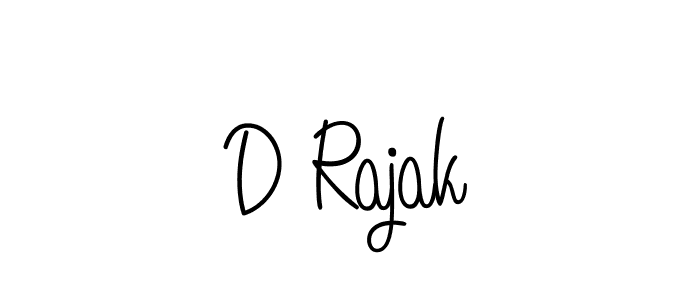 Create a beautiful signature design for name D Rajak. With this signature (Angelique-Rose-font-FFP) fonts, you can make a handwritten signature for free. D Rajak signature style 5 images and pictures png