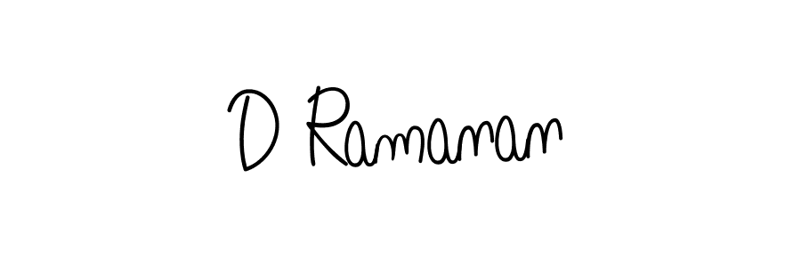 Make a beautiful signature design for name D Ramanan. Use this online signature maker to create a handwritten signature for free. D Ramanan signature style 5 images and pictures png