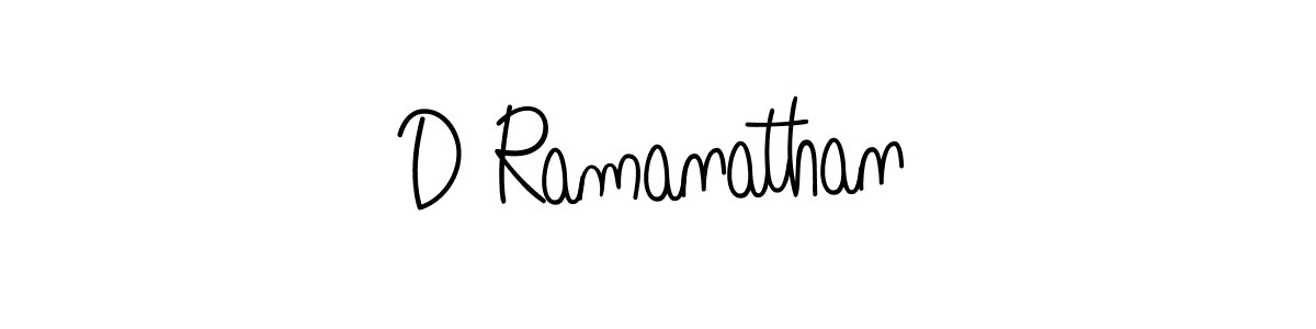 You should practise on your own different ways (Angelique-Rose-font-FFP) to write your name (D Ramanathan) in signature. don't let someone else do it for you. D Ramanathan signature style 5 images and pictures png