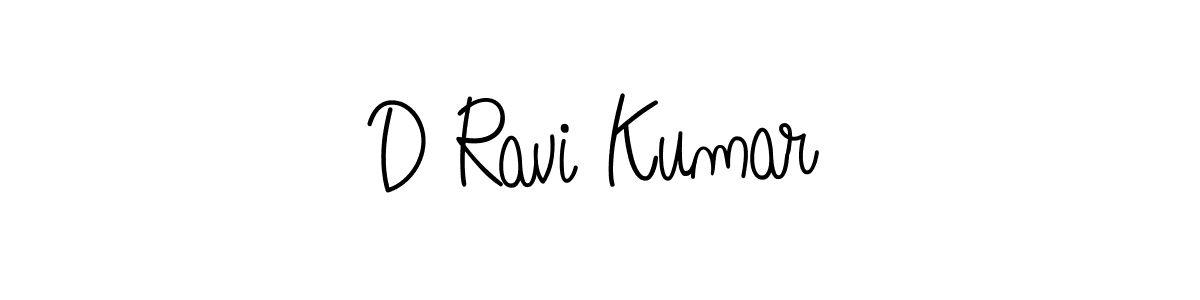 Create a beautiful signature design for name D Ravi Kumar. With this signature (Angelique-Rose-font-FFP) fonts, you can make a handwritten signature for free. D Ravi Kumar signature style 5 images and pictures png