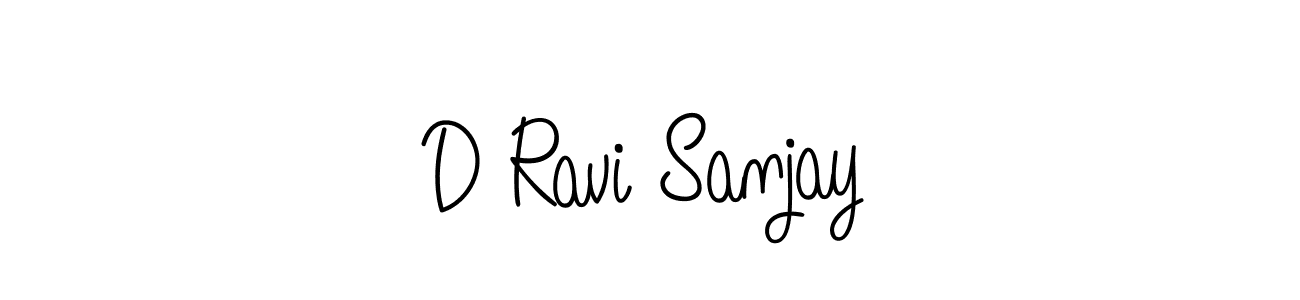 Make a beautiful signature design for name D Ravi Sanjay. With this signature (Angelique-Rose-font-FFP) style, you can create a handwritten signature for free. D Ravi Sanjay signature style 5 images and pictures png