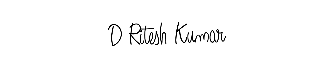 The best way (Angelique-Rose-font-FFP) to make a short signature is to pick only two or three words in your name. The name D Ritesh Kumar include a total of six letters. For converting this name. D Ritesh Kumar signature style 5 images and pictures png