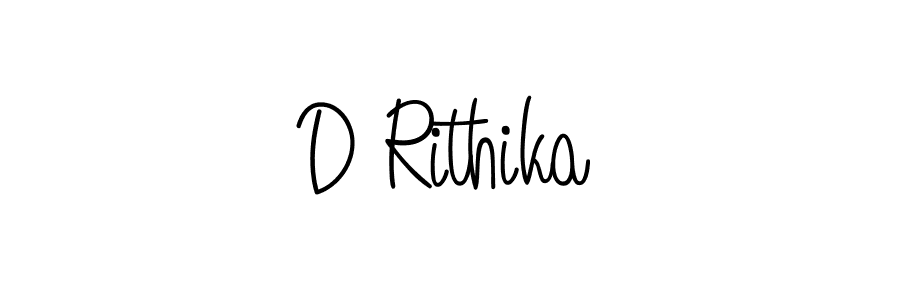 Design your own signature with our free online signature maker. With this signature software, you can create a handwritten (Angelique-Rose-font-FFP) signature for name D Rithika. D Rithika signature style 5 images and pictures png