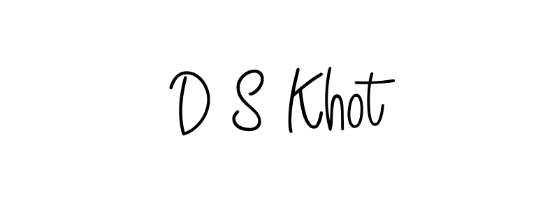 The best way (Angelique-Rose-font-FFP) to make a short signature is to pick only two or three words in your name. The name D S Khot include a total of six letters. For converting this name. D S Khot signature style 5 images and pictures png