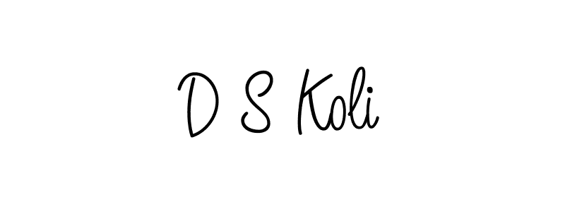 The best way (Angelique-Rose-font-FFP) to make a short signature is to pick only two or three words in your name. The name D S Koli include a total of six letters. For converting this name. D S Koli signature style 5 images and pictures png