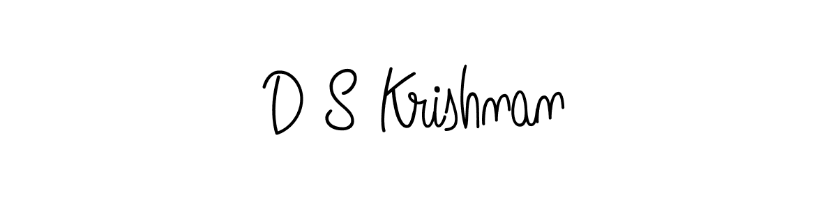 Create a beautiful signature design for name D S Krishnan. With this signature (Angelique-Rose-font-FFP) fonts, you can make a handwritten signature for free. D S Krishnan signature style 5 images and pictures png