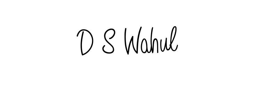 Design your own signature with our free online signature maker. With this signature software, you can create a handwritten (Angelique-Rose-font-FFP) signature for name D S Wahul. D S Wahul signature style 5 images and pictures png